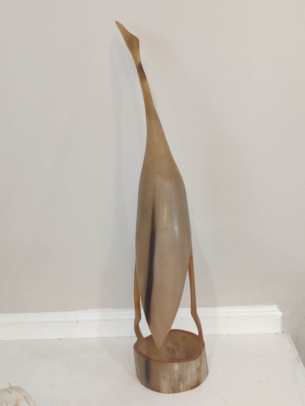 Vintage Carved Horn Crane or Egret Figurine - Picture 4 of 7